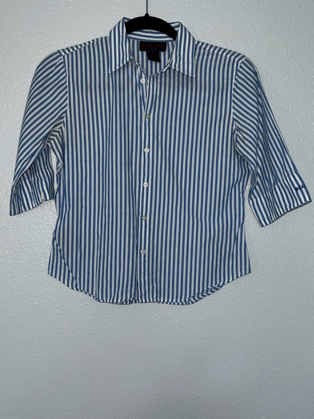 Ralph Ralph Lauren Blue and White Striped Shirt
